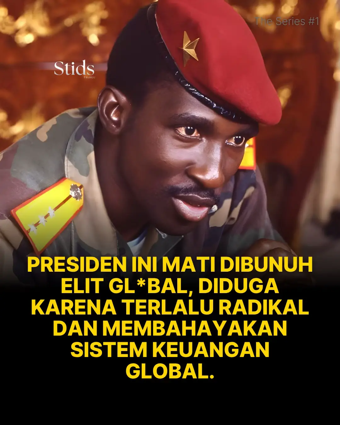 Thomas Sankara. Presiden Burkina Faso yang menolak hidup mewah, menolak bantuan asing, dan bahkan menolak utang luar negeri karena menurutnya, utang adalah bentuk penjajahan baru yang lebih halus.  Dia tahu, selama negara masih menggantungkan diri pada utang, mereka tak akan pernah bebas. Mereka hanya akan jadi boneka dari sistem global yang dikendalikan elite keuangan internasional.  Saat negara lain berlomba meminta pinjaman dari IMF dan Bank Dunia, Sankara berdiri dan berkata tidak.  Dia melarang pejabatnya menggunakan mobil mewah. Dia potong gajinya sendiri.  Dia tanam makanan lokal untuk mengakhiri kelaparan, bukan impor gandum dari luar negeri.  Tapi yang membuatnya dibunuh... adalah keberaniannya membongkar kenyataan ini di depan publik internasional.  Dia menyebut utang sebagai jebakan.  Dia bilang, kalau kita tak sanggup berkata tidak hari ini, maka anak-anak kita akan dijual besok.  Dan benar saja, empat tahun setelah menjabat, ia mati ditembak oleh orang-orang yang merasa terganggu dengan suaranya.  Yang tak tahan melihat seseorang membangunkan dunia yang sedang pura-pura tidur.  Ini bukan cuma cerita tentang masa lalu. Ini peringatan. Bahwa sistem keuangan global bukan sekadar angka, tapi alat kontrol. Dan bahwa kemerdekaan sejati, tidak akan pernah datang dari utang.  Jika kamu merasa sistem hari ini bikin kamu lelah terus ngejar tapi gak pernah nyampe... mungkin sudah waktunya kamu lihat lebih dalam.  Kita gak lahir untuk terus dikejar waktu dan cicilan. Kita bisa punya sistem sendiri. Bangun ulang cara mainnya. Stids Finance bukan soal ikut arus, tapi soal bangun arus sendiri.  Kalau kamu cukup sadar untuk merasa gak nyaman dengan sistem ini, mungkin kamu juga cukup sadar untuk mulai bikin alternatifnya. Kita gak perlu banyak orang, cukup yang benar-benar bangun.
