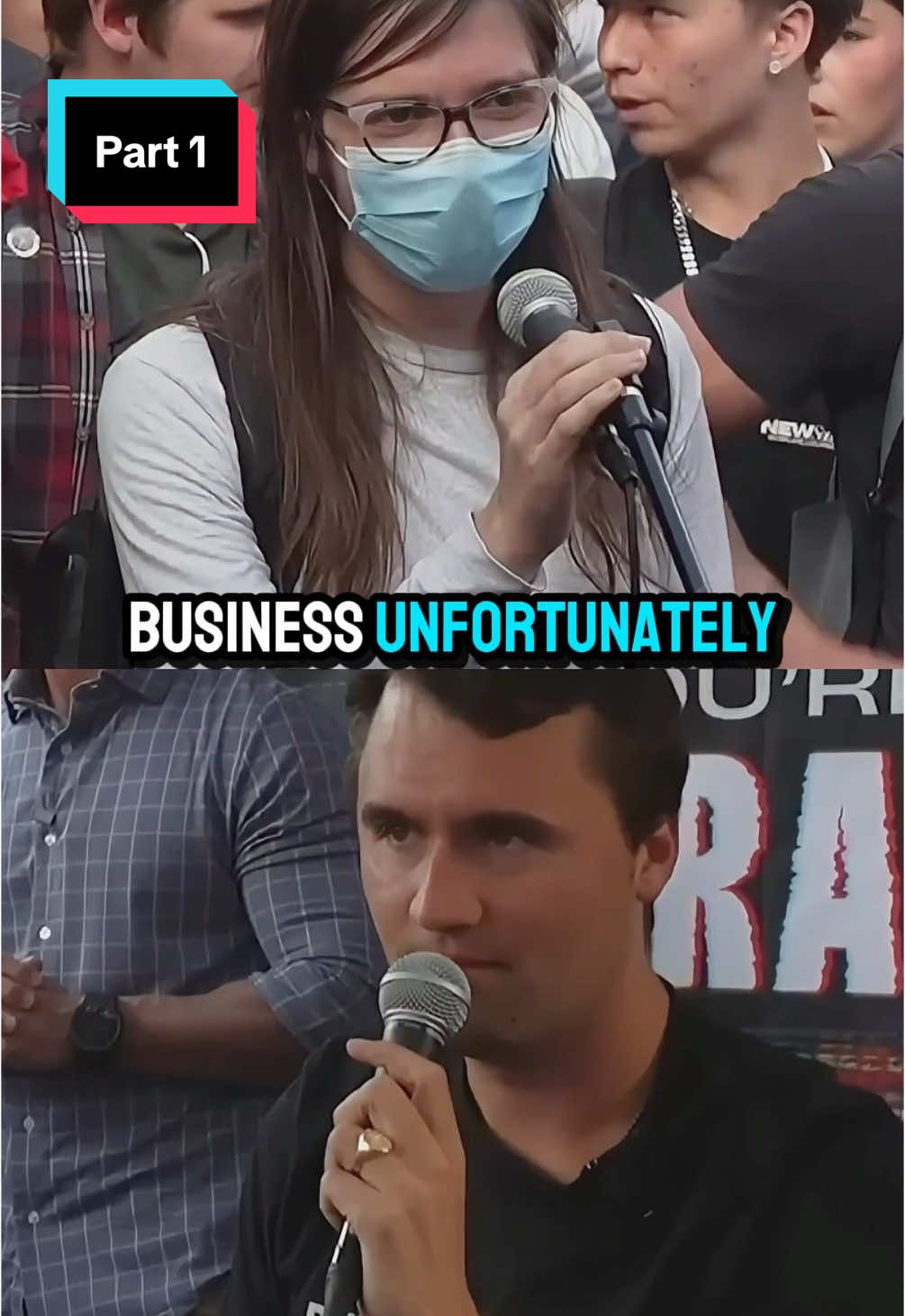 Weird mask guy part 1😭 #charlie #charliekirk #ck #viral #fyp