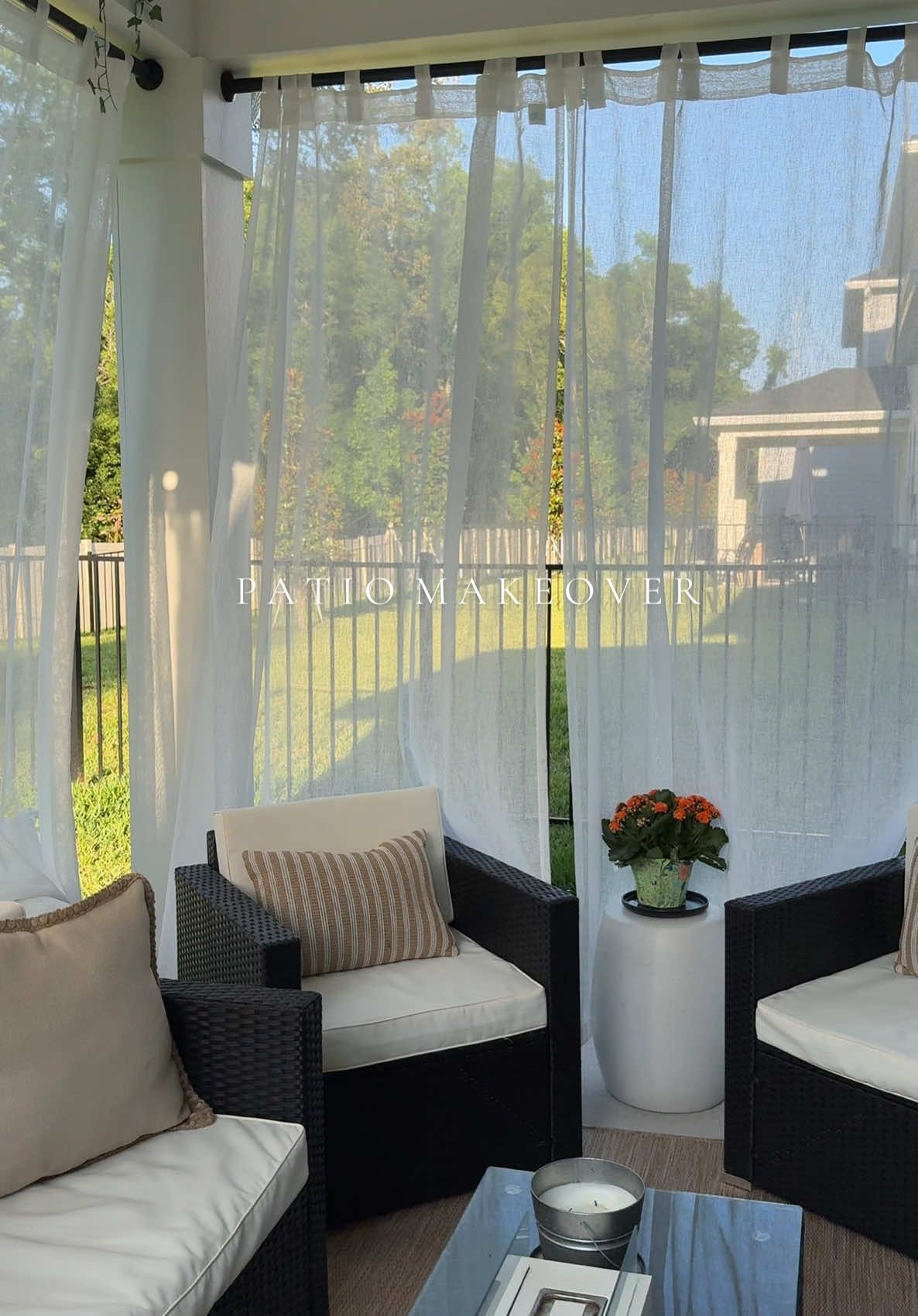 Our little patio 🫶🏼 #outdoor #patio #patiomakeover 