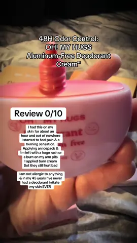 Nope not for me and never again #tiktokshopunboxing #dealsforyoudays #tiktokshopsummerturnup #tiktokshopfinds #deodorant #deodorantviral #aluminumfree #nope #notgood #burnvictimawareness 