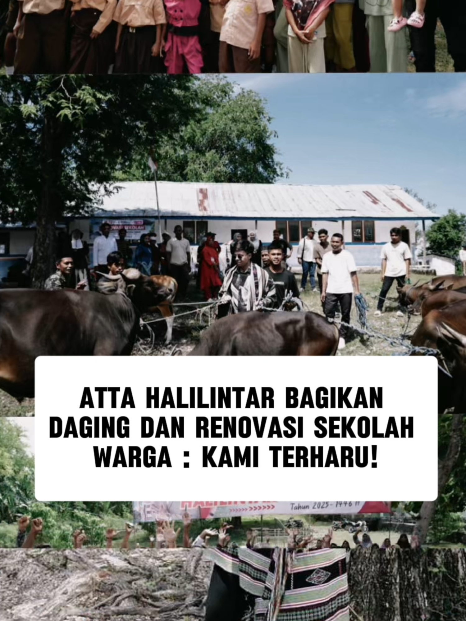 Atta halilintar kembali melakukan aksi nyata ke pulau terpencil di ntt, renovasi sekolah dan berbagi danging untuk masyarakat sekitar #respect #attahalilintar #berbagi #ntt #fypage #fyp #viral #qurban