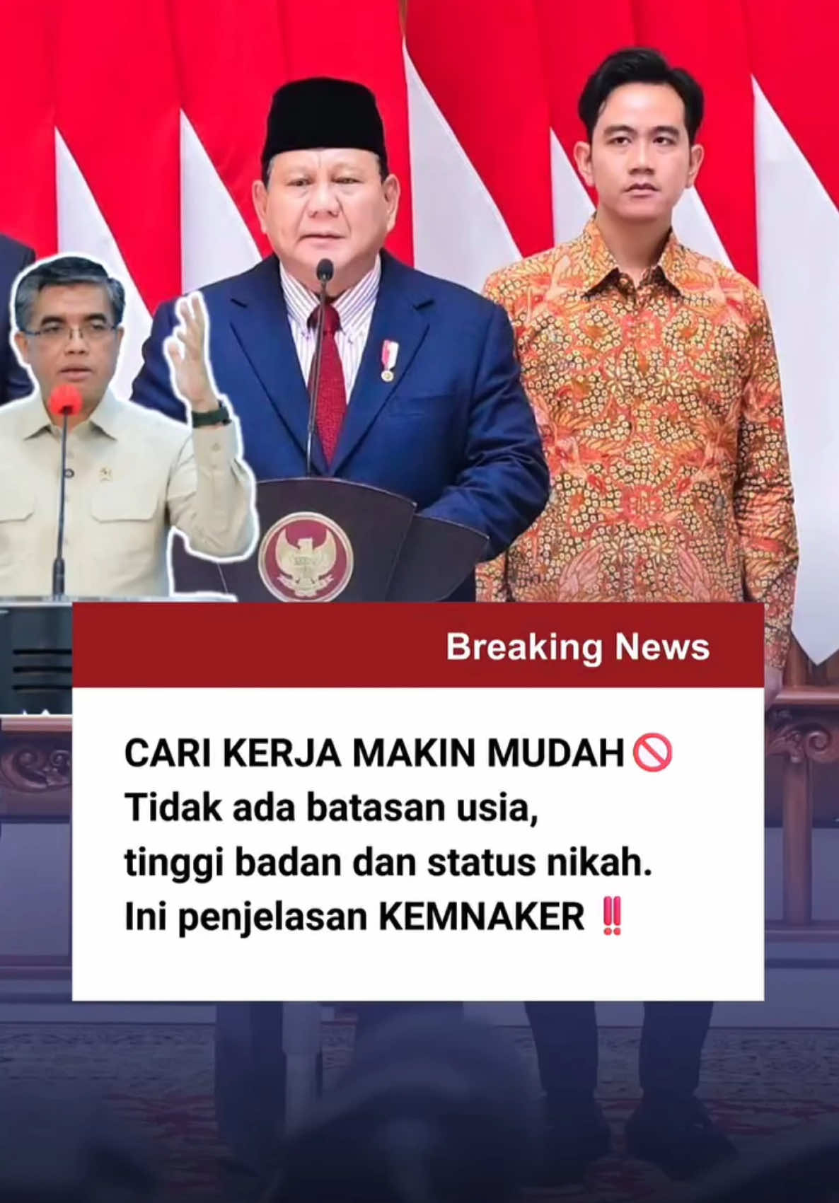 Batasan usia, tinggi badan dan status nikah; cari kerja makin mudah Banyak yang belum tau kalau sekarang rekrutmen tenaga kerja udah GAK ada syarat umur, tinggi, atau status nikah. Dilansir JDIH Kemnaker, berikut isi Surat Edaran (SE) Nomor M/6/HK.04/V/2025 tentang Larangan Diskriminasi dalam Proses Rekrutmen Tenaga Kerja, tertanggal 28 Mei 2025, dan ditandatangani Menaker Yassierli: 1. Setiap warga negara berhak atas pekerjaan dan penghidupan yang layak bagi kemanusiaan. 2. Pemberi kerja dilarang melakukan diskriminasi atas dasar apa pun dalam proses rekrutmen tenaga kerja. 3. Larangan diskriminasi dan ketentuan persyaratan usia dalam proses rekrutmen tenaga kerja sebagaimana tersebut di atas berlaku sama kepada tenaga kerja penyandang disabilitas. 4. Persyaratan usia dalam proses rekrutmen tenaga kerja hanya dapat dilakukan jika ada kepentingan khusus dengan ketentuan sebagai berikut: a. Untuk pekerjaan atau jabatan yang memiliki sifat atau karakteristik yang secara nyata memengaruhi kemampuan seseorang dalam melaksanakan pekerjaan; dan/atau b. Tidak boleh berdampak pada hilangnya atau berkurangnya kesempatan dalam memperoleh pekerjaan. #LowonganKerja2025 #lokerterbaru #infokerja #infoloker #CariKerjaMudah #LokerViral #TanpaSyaratRibet #LulusanSMA #RekrutmenTerbaru #InfoLoker2025 #untukmu #foryoupage #lokerblog 