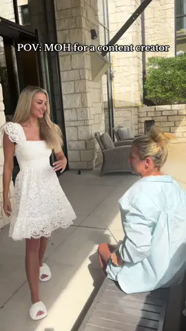 It’s a tough job #weddingtiktok #wedding #moh #matronofhonor @lyndsey_windham 