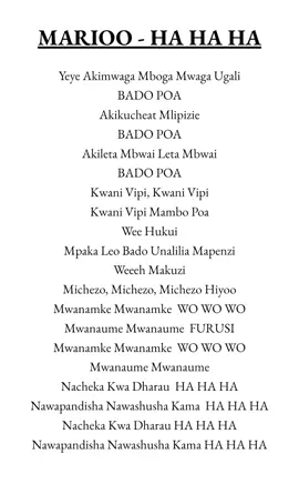 MARIOO - HA HA HA      part 2🔥🔥🔥 #HAHAHA #hahaha #hahahachallenge #fyp #explore #tiktoktanzania🇹🇿 #tiktokkenya🇰🇪  #hahaha #hahaha #hahahachallenge #explore  #explore#tiktoktanzania #tiktokkenya #tiktokuganda #music #bongo #hahaha #hahahachallenge #fyp #explore #tiktoktanzania🇹🇿 #tiktokkenya #hahaha #nyimbotxt @MARIOO 