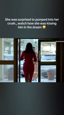 She was surprised to pumped into her crush., watch how she was kissing him in the dream 😀#fypシ゚ #treasurejthomas #nollywoodmovies 
