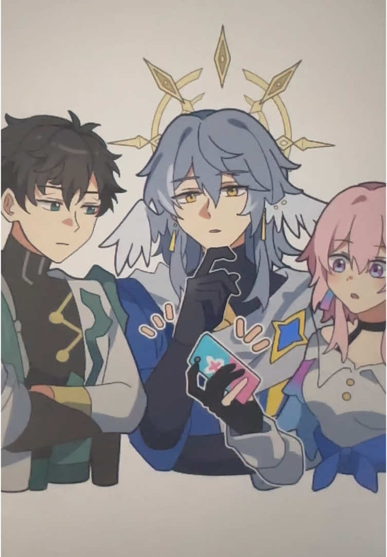 Yeah that’s my family #hoyoverse #HonkaiStarRail #starrail #cipher #sundayhonkaistarrail #caelus #march7th #danheng #phainon #hyacine 