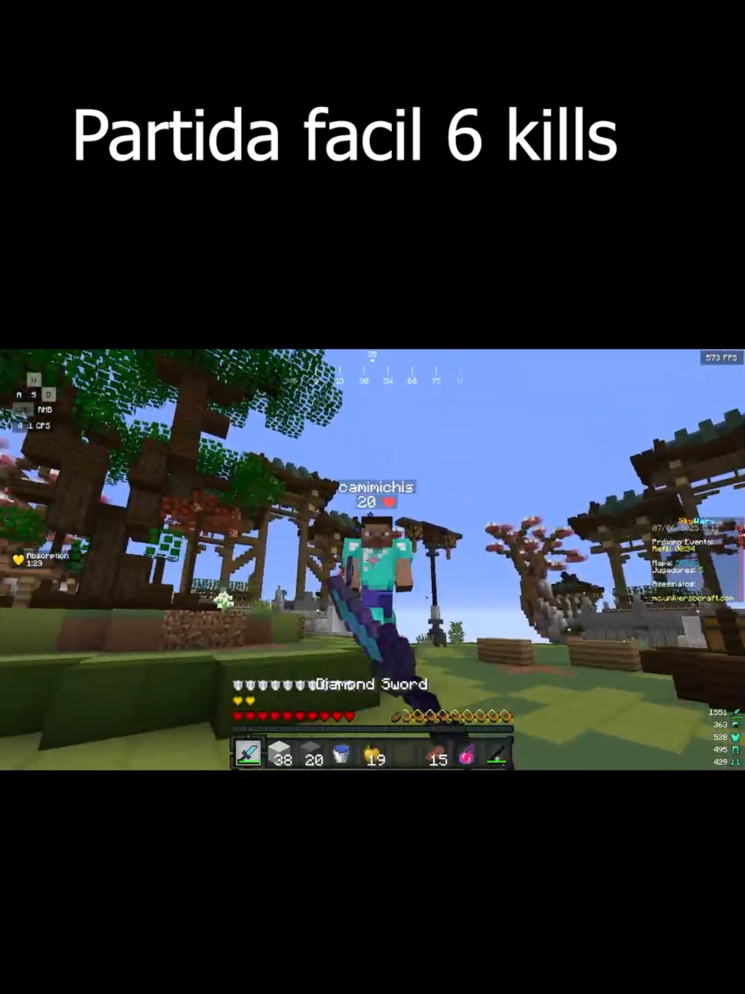 Skywars 6 kills #Minecraft #rayarzk #minecraftmemes #pvp #skywars