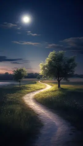 A walk where time slows down 🌙 (without music)  #ASMR #Relaxing #NightWalk #CountryWalk #CottagecoreASMR #MoonlightWalk #EnchantedWalk #AnxietyRelief #CalmContent #SleepAid #PeacefulVibes #NatureAmbience #SleepSounds #RelaxingSounds #Mindfulness 