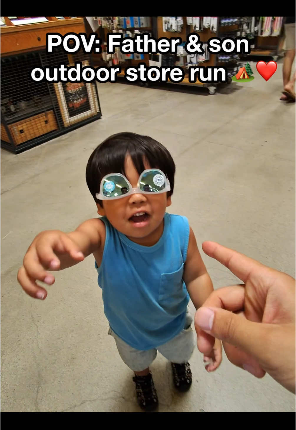 These small every day moments will become the sweetest memories ❤️ My son and I love doing anything together, this day I took him to a local outdoor shop to show him all the camping and fun stuff there. It was sweet seeing his eyes light up and to answer all the questions he had about everything. He said that is very excited to go camping with “mama, dada, and abide” one day. 🥹 #pov #Love #wholesome #dadlife #goals #family #cute #fyp #trending #Jesus