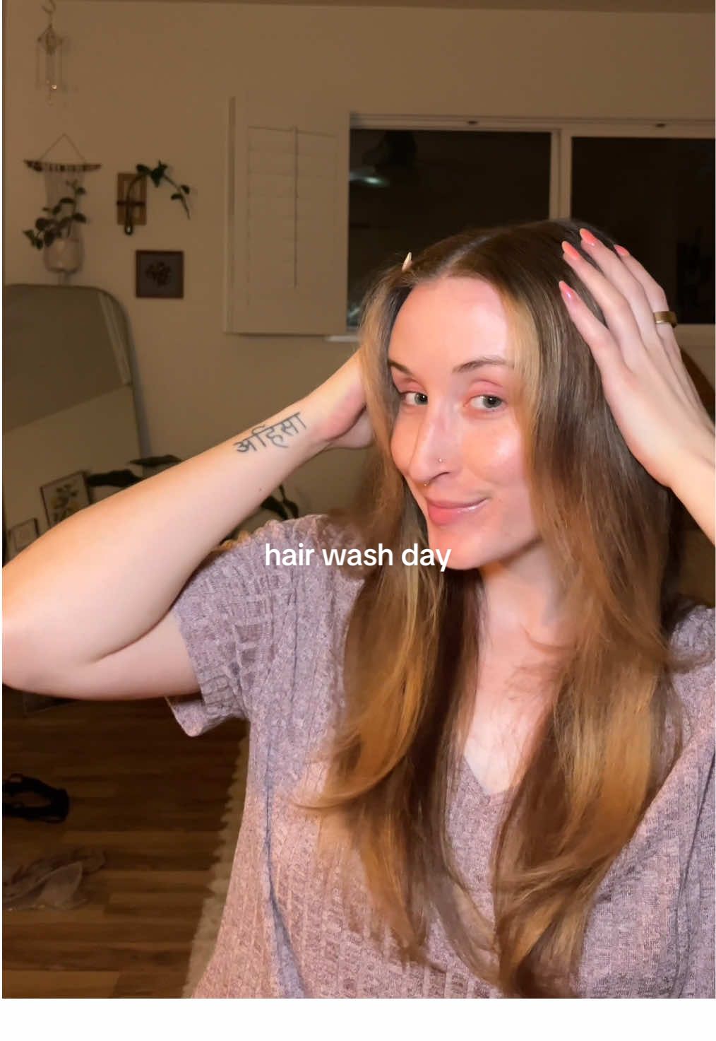 got all ready to rot on the couch on a friday night 🥰@Naturium @First Aid Beauty @JVN Hair @K18 Hair #hair #haircare #skincare #skincareroutine #washday #nightroutine #friday #minivlog #creatorsearchinsights 