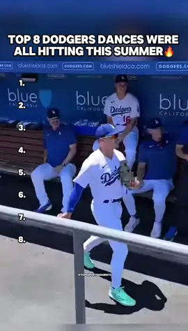 DODGER DANCES WERE ALL HITTING THIS SUMMER🔥 #MLB #dodgers #sports #baseball #top5 