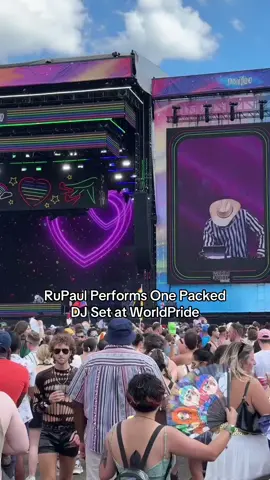 #RuPaul performs his DJ set at #WorldPride for one packed crowd. 