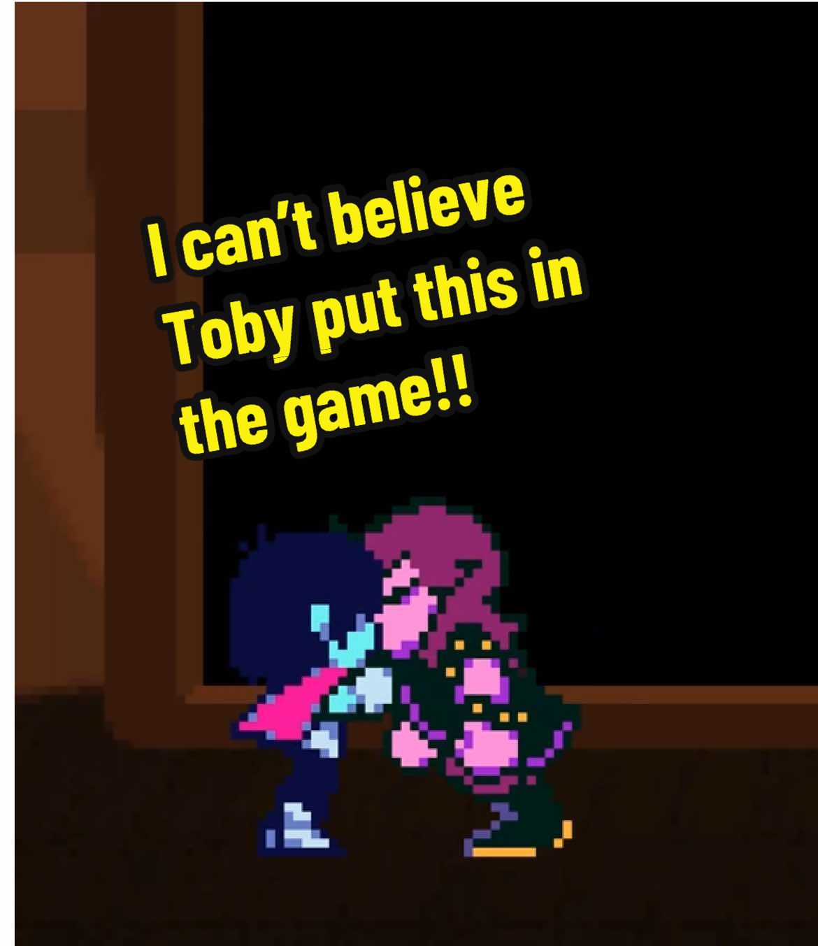 I can’t believe Toby put this in the game!! Video belongs to Kimoi479 on Twitter!! #Scalie #scalies #Animated #animation #deltarune #deltarunechapter3 #susiedeltarune #undertale #deltarunechapter4 #funny #Tobyfox #krisdeltarune #videogames 