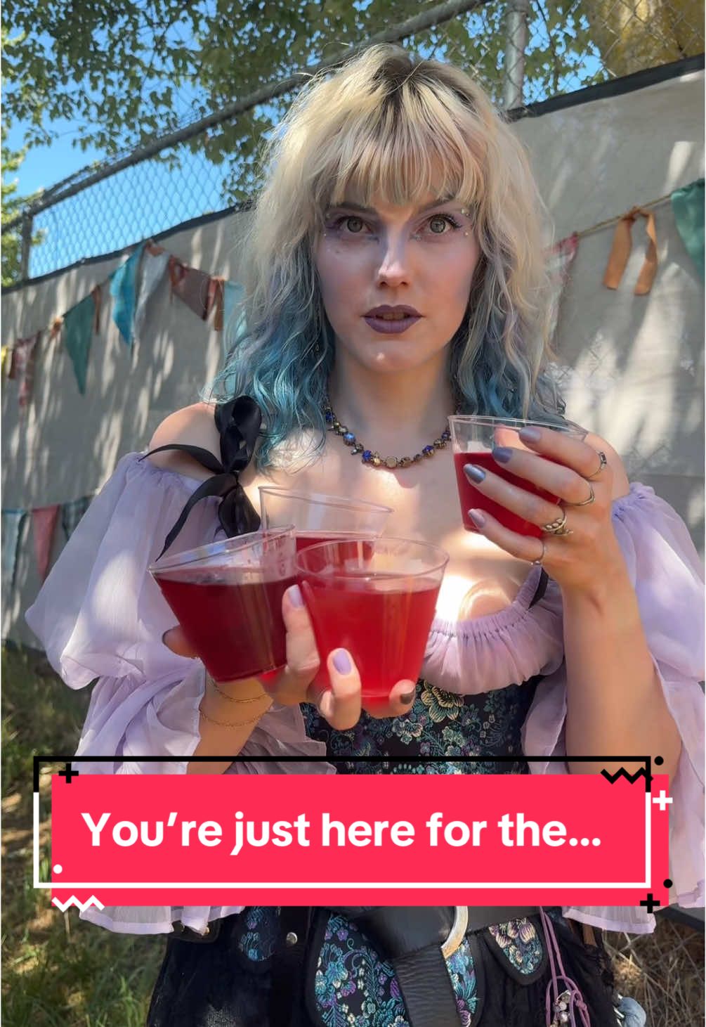 Okay MAYBE but you can’t blame me have you tried the raspberry green tea? @WanderingInTime | PNW RenFaire #renaissancefaire #renfaire 