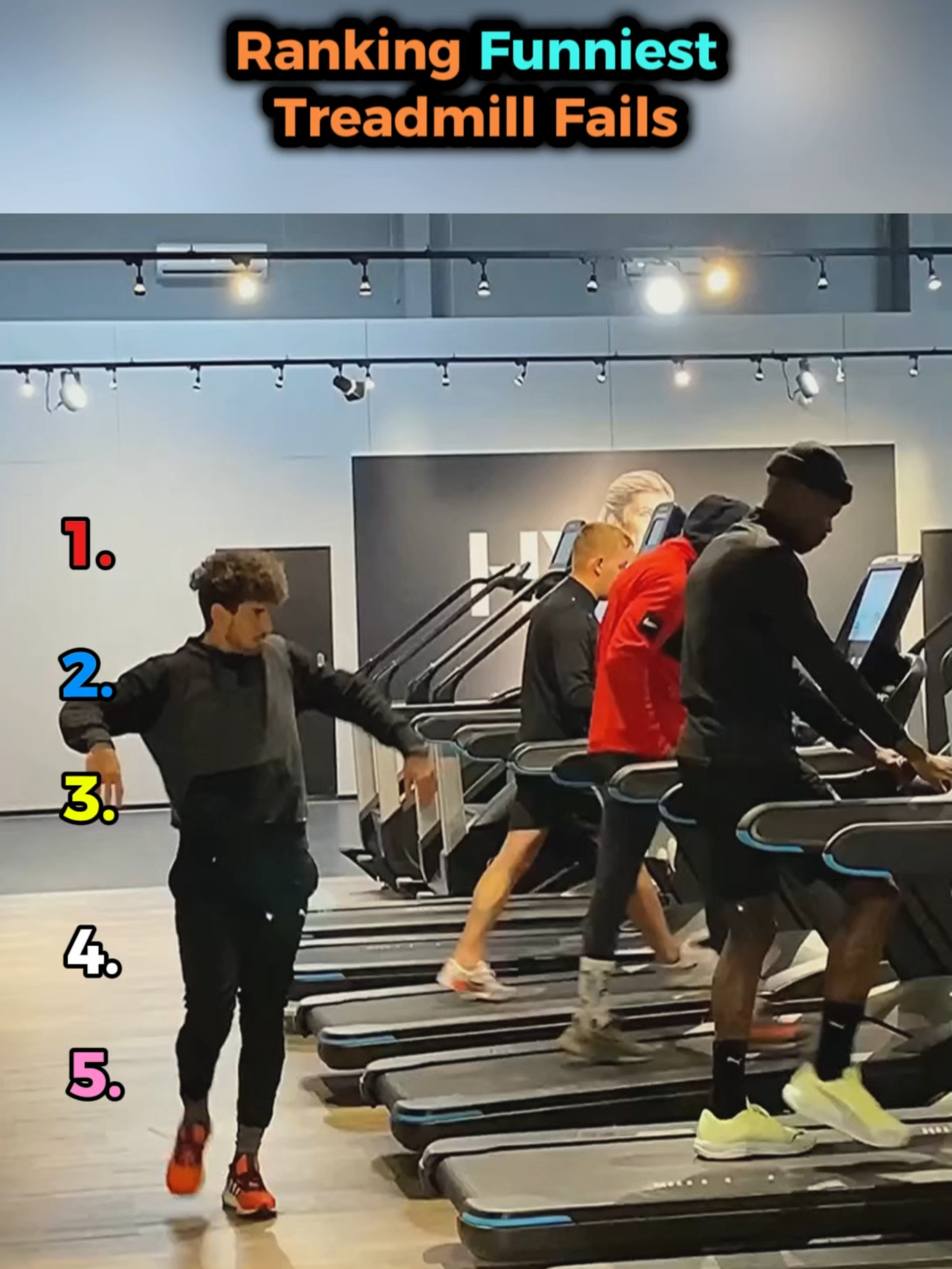 Ranking Funniest Treadmill Fails #top5 #rankingvideos #funnyclips #funnymoment #failarmy #gymfails