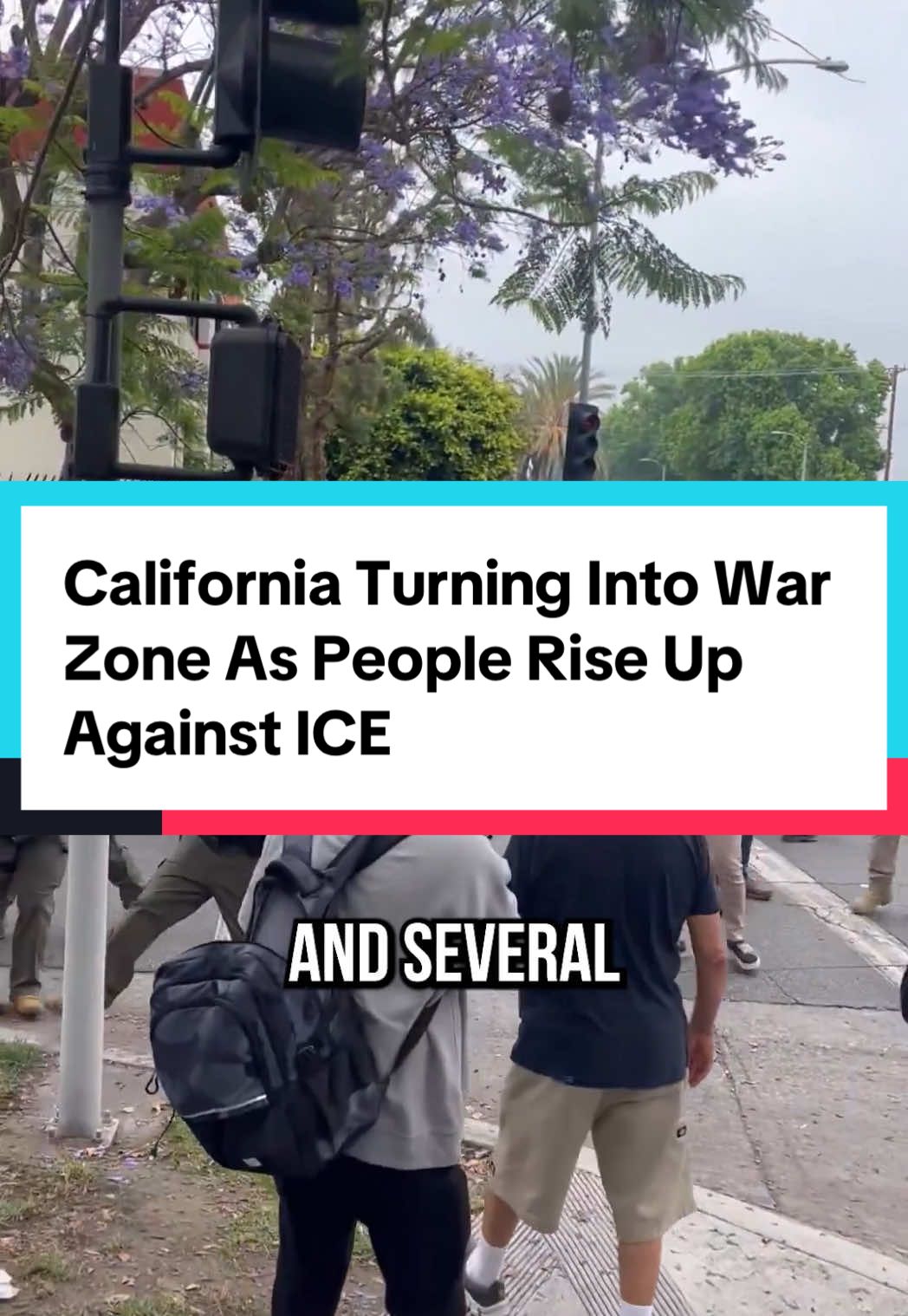 California Turning Into War Zone As People Rise Up Against ICE #usa #america  It looks like a war zone in Southern California as clashes with ICE continue. Protesters found where ICE was staging for their raids today and began gathering. They then began physically fighting, and several of the government’s vehicles were damaged. Protesters were throwing M80s at the federal agents and the Feds were throwing flashbangs at them. Fires have been lit and protesters are reportedly throwing cinder blocks. They’ve also constructed barricades on roads to prevent the Feds from using them. The air quality in Paramount, California might be 50% oxygen and 50% tear gas at this point. ICE is still expected to conduct more immigration raids today and as they are driving around they are catching rocks to the windshield as seen in this video. The LA County Sheriffs department is out there to try to create some room between the people and the Feds. A fuse was lit in California yesterday and the Feds now do appear to be in hostile territory and it seems like it’s going to be a long day for them. Stunningly, the Government seems to be escalating further. With Trump’s deputy Chief of staff Stephen Miller saying this is an insurrection against the laws and sovereignty of the United States. You also now have Tom Homan saying, quote, “we are going to bring the National Guard in tonight.” On the other side of the country, New Yorkers are beginning to clash with ICE as well.