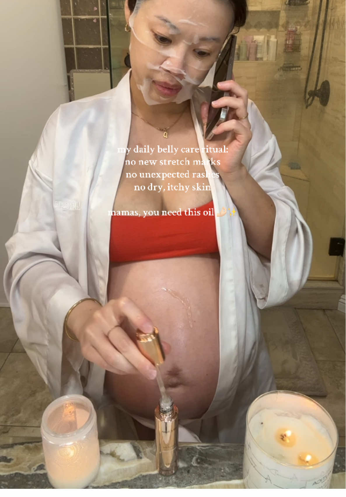 No new stretch marks in my third pregnancy  No itching.  No weird rashes.  I’ve been using this oil daily as a part of my belly care routine and it’s made such a difference 😓 Reply BELLY CARE to try what I’m using ✨ #bellycareroutine #thirdpregnancy #secondtrimester #pregnant #thirdtrimester #stretchmarks 