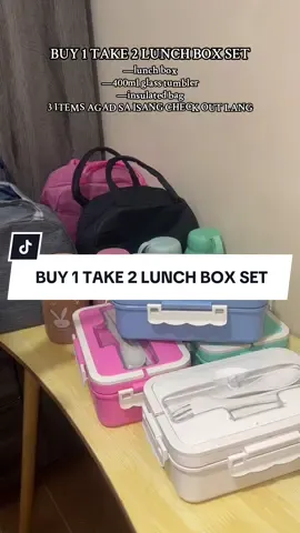 3 items na agad sa isang check out lang!! #lunchboxset #buy1take2lunchbox #lunchbox 