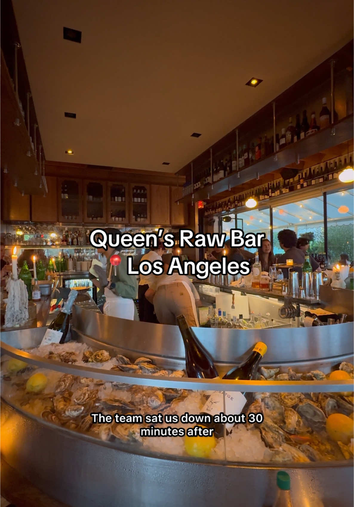 I would come back to Queen’s Raw Bar to sit at the oyster bar or on the patio, grab some drinks, and enjoy their east coast oyster selection and shrimp cocktail with a bottle of bubbles. For bread & butter, a dozen oysters, hamachi crudo, shrimp cocktail, one glass of wine, and the peach cobbler sundae, our bill was about $164 before tip. #eaglerock #losangelesfood #lafoodie #oysters 