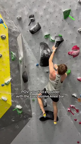 I love technical climbs but they’re rare to come across. Nice to see moves like knee bars and bat hangs get set every now and then. #rockclimbing #compclimbing #bouldering #xyzbca #dih #fyp #kneebar 