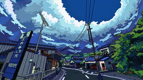 Relaxing edit.. 🍃🎧 #pixelart #fyp #fypage #schoolrooftop #relaxing #chill #vibe 