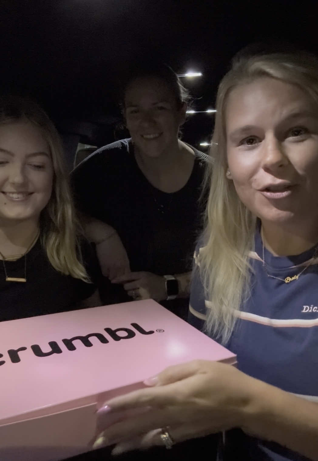 Crumbl cookie review, sister edition 💁🏼‍♀️🤪🩷 sorry for the awful lighting, I’ve never vlogged in my car at night time but now I know I need a ring light for my phone 🤣 #thedurrancefamily #thedurrances #crumbl #crumblecookie #crumblcookiereview #sister 