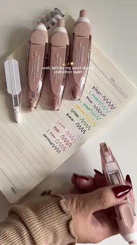 quick drying & refillable correction tapes! ang galing quick dry talaga sya na narerefillan. #correctiontape #eraser #stationery #schoolessentials 