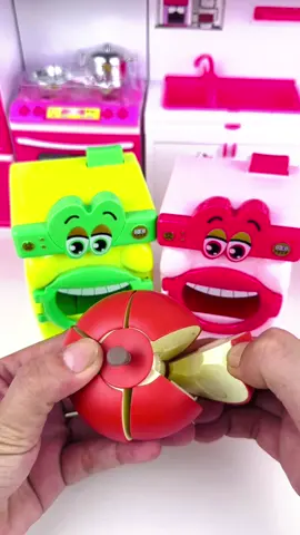 Washing Machine Eating Apple Set Toys, Satisfying With Unboxing ASMR Video #toys #toyunboxing #toystory 