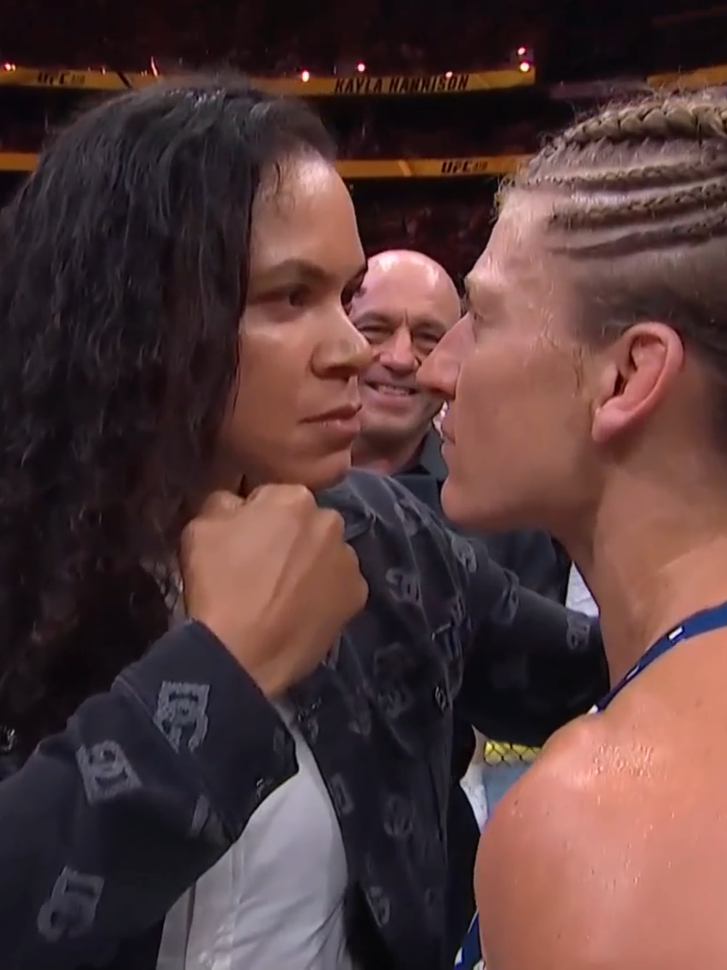 👀 👀 👀   #KaylaHarrison and #AmandaNunes just went down inside the Octagon! #UFC316 #UFC #MMA