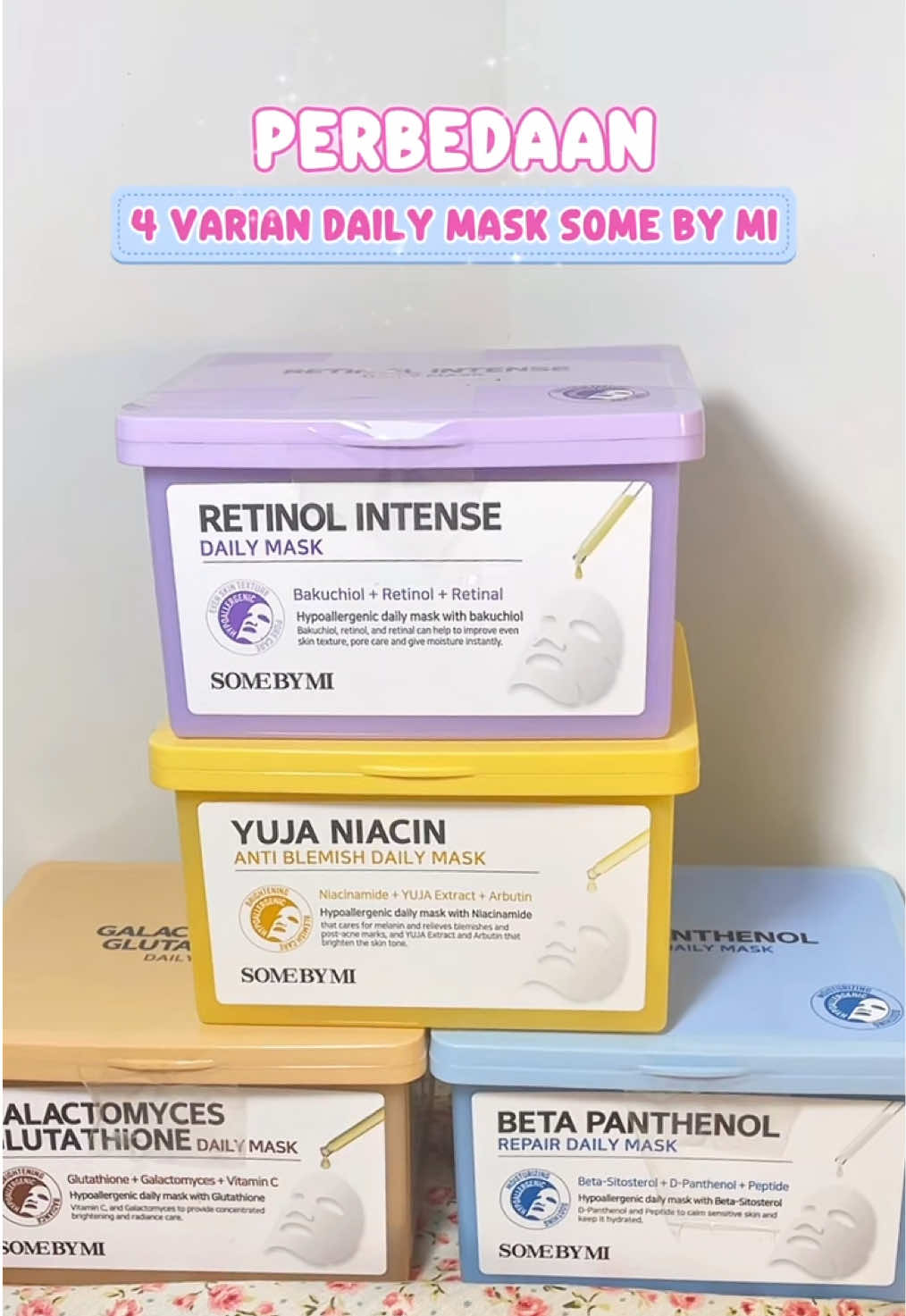 Membalas @escleammmm PERBEDAAN SHEET MASK SOME BY MI #sheetmasksomebymi #somebymi #skincarekorea #xyzabc 