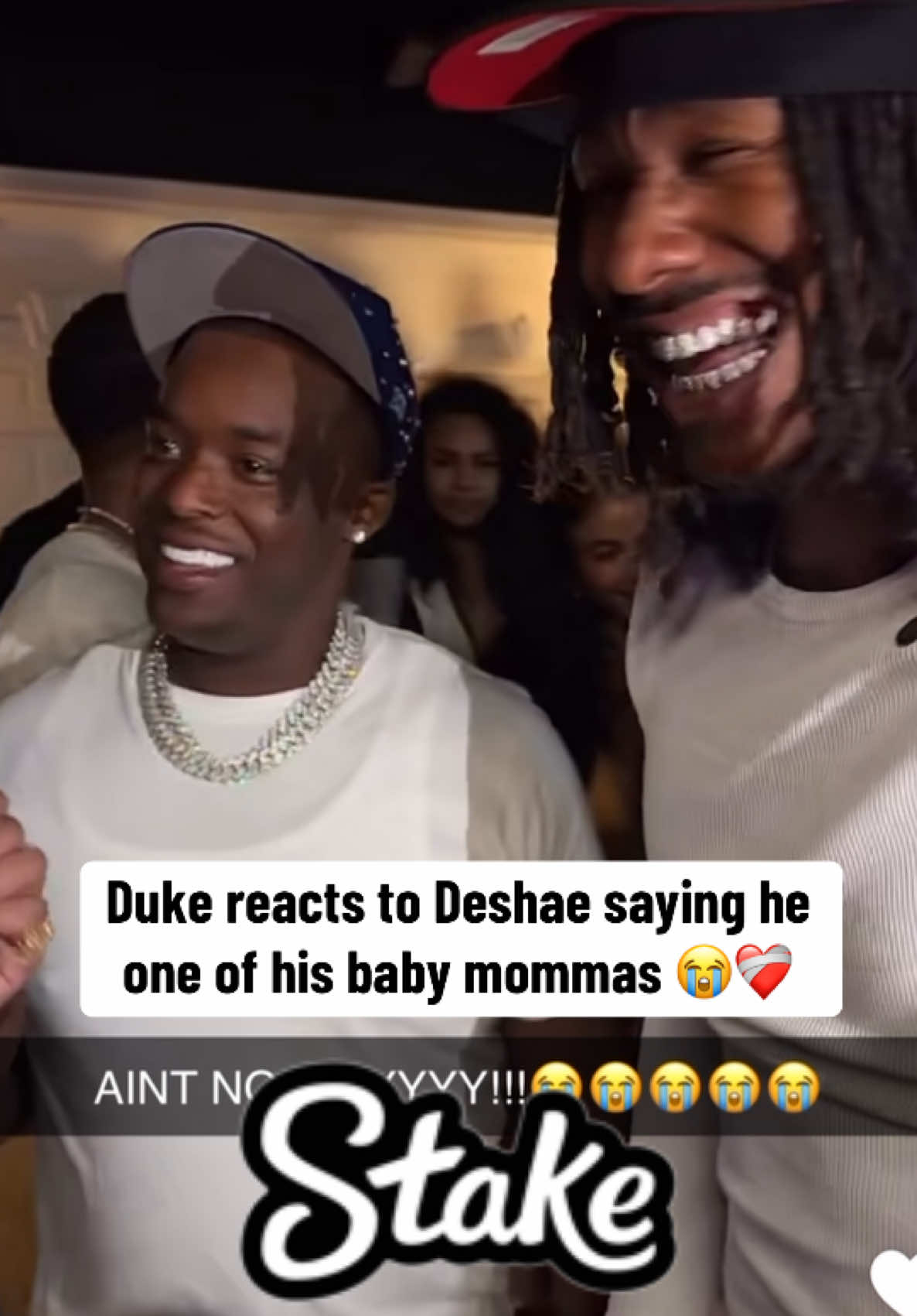 Duke reacts to Deshae saying he one of his baby mommas 😭❤️‍🩹 #dukedennis #deshaefrost #fypシ゚viral #viral #trending #foryoupage @Deshae Frost @DDG @Duke Dennis 