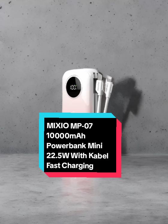 jng lupa di checkout.... MIXIO MP-07 10000mAh Powerbank Mini 22.5W With Kabel Fast Charging Lightning ios & Type C... #powerbank #powerbankmurah #powerbankmini #powerbankviral #trend #trending #fyp #fyppageforyou #fypシ゚ #fyppppppppppppppppppppppp 