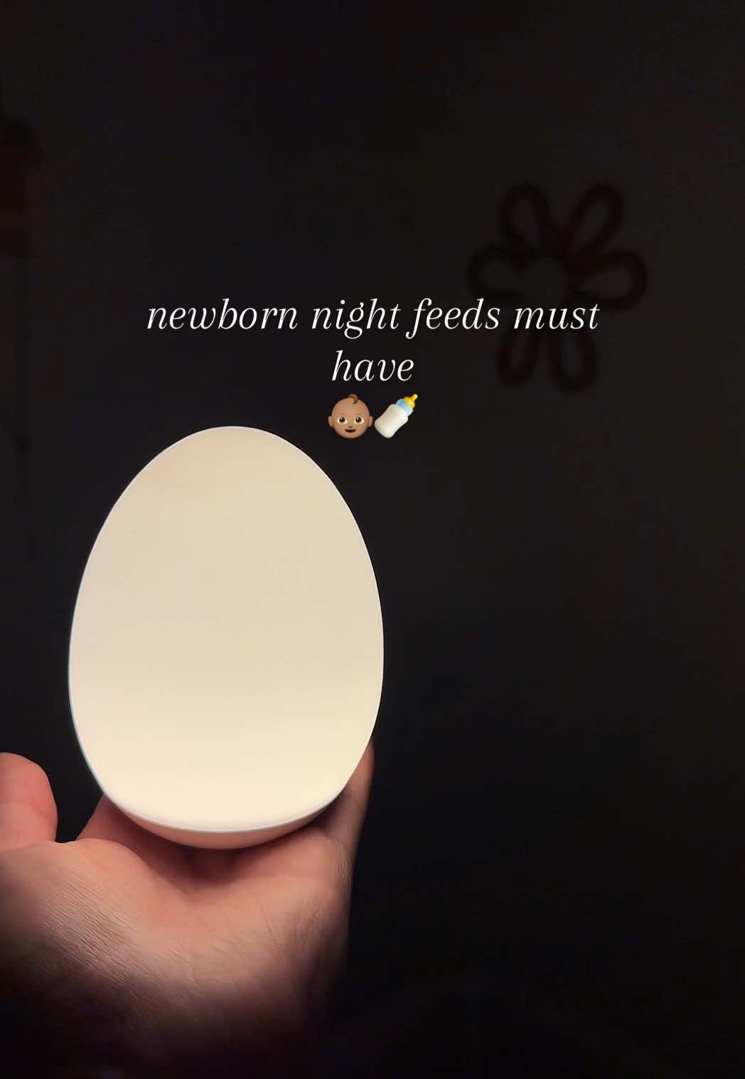 how cute is this egg light 😭🥚 perfect for newborn night feedings and my pump sessions👶🏽🍼 #newbornmusthaves #newborn #newbornbaby #nightlight #egglight #2weekspostpartum 