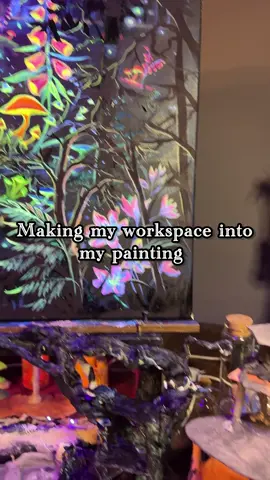 Next time you see my live - Hopefully, my palette and workspace will be a reflection of the world I create in my paintings ✨ - I am always looking to be immersed even deeper into this magical world and I hope by blending my current art with my teenage obsession - We can step one step deeper into it 🪄✨ - #fantasy #magic #art #artwork #fantasyart 