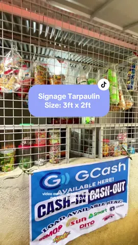 Maganda maglagay neto para malayo pa lng kita na agad ng mga customer #gcashtarpaulin #businesstarpaulin #signagetarpulin #tarpaulin #tarpaulinsignage #sarisaristoretips #bellemendoza  