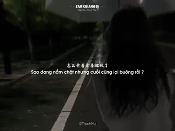 列车已经离站了，无论你追得多远，耳边只剩下渐远的汽笛声。Chuyến tàu đã rời ga, dù em có chạy theo bao xa, cũng chỉ còn lại tiếng còi vọng lại. .                                  _                                                                 _  .                                  _                                                                 _  #saukhianhdi #我走后 #nhactrungquoc #lyrics #vietsub #thanhmai02112005 