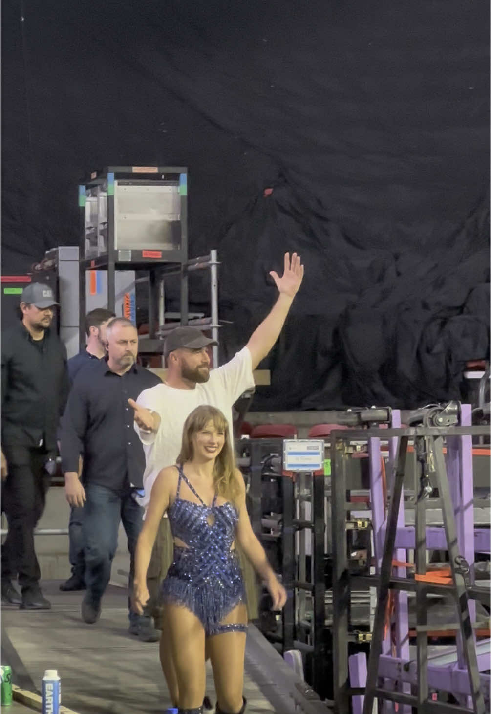 taylor leaving the stadium with travis after her eras show in amsterdam 6/7/24 #taylorswift #traviskelce #tayvis #traylor #theerastour #erastour #amsterdam 