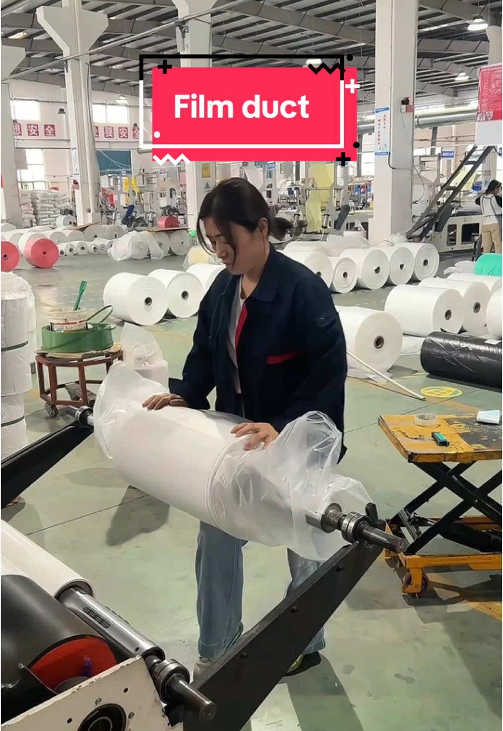 This is what a plastic packaging plant Manager looks like!👇(Spoiler:She’s hands-on!)#plasticbag #plasticpackaging #garbagebag #technology #factorywork #femaleboss #womeninstem #factorylife #ladyboss #fyp #factory #industrial 