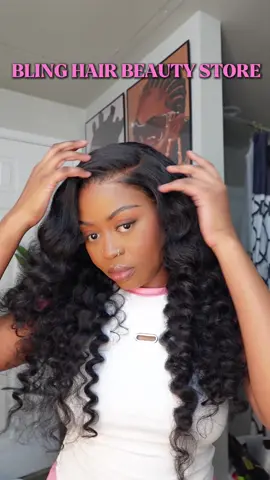 Glueless 9x6 wig 😍😍 if you hate frontals, you will love this one!! @blinghairbeauty99   #blinghairbeautystore99 #blinghair #deepwave #curlywig #9x6closure #gluelesswig #hollywoodcurls #wiginfluencer #wigreview #sidepart #wigtok 