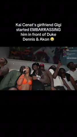 Kai Cenat's girlfriend Gigi started EMBARRASSING him in front of Duke Dennis & Akon 😭 #kai #kaicenat #dukedennis #gigi #akon #amp #party #twitch #twitchstreamer #fyp #foryoupage #fypシ #trending #viral 