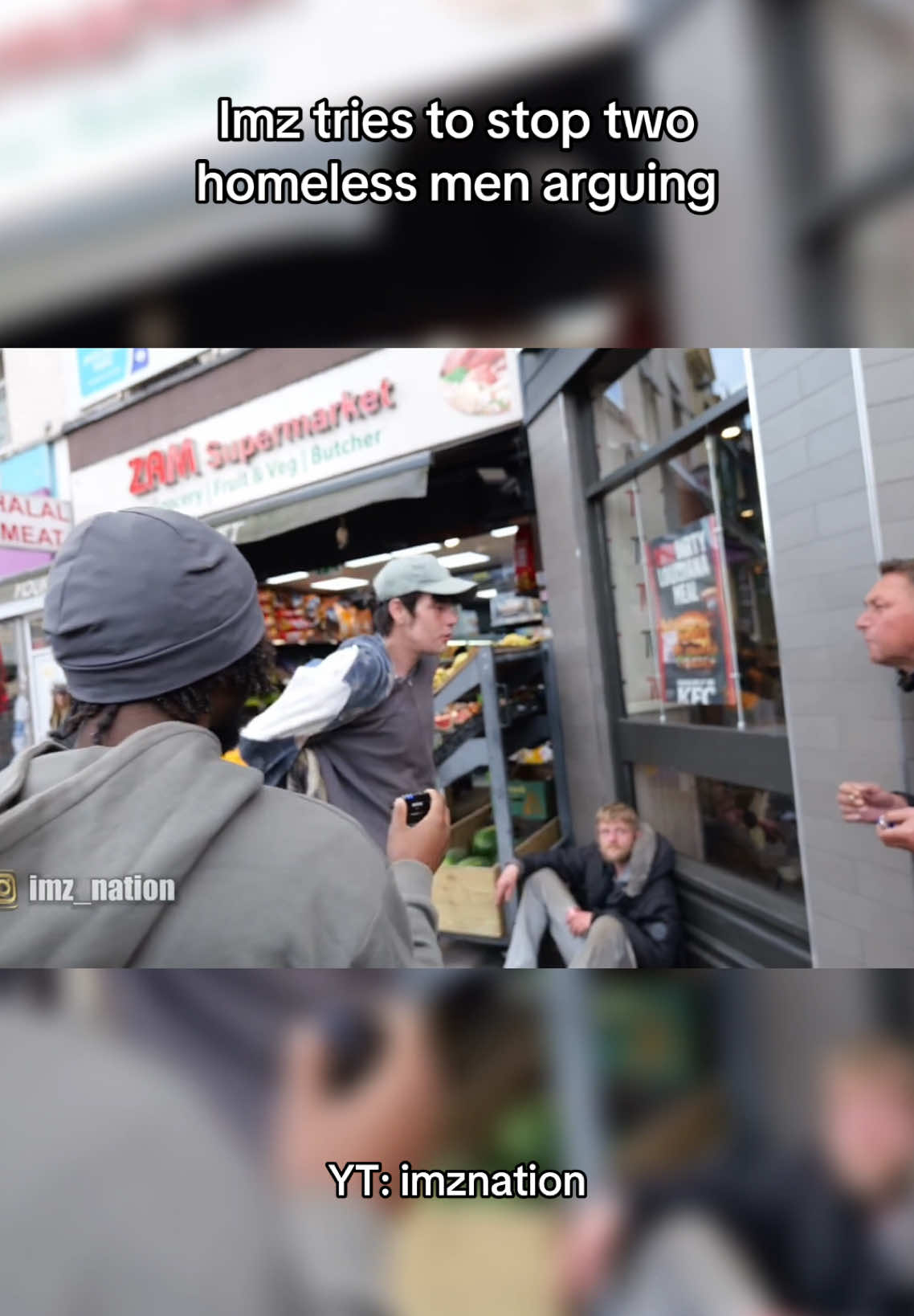 Imz stops two homeless men from arguing (YT:imznation) #foryouu 