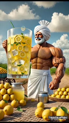 A farmer drink a leamon juice #aistory #aivideo #kidsstory #farmer #pigion 