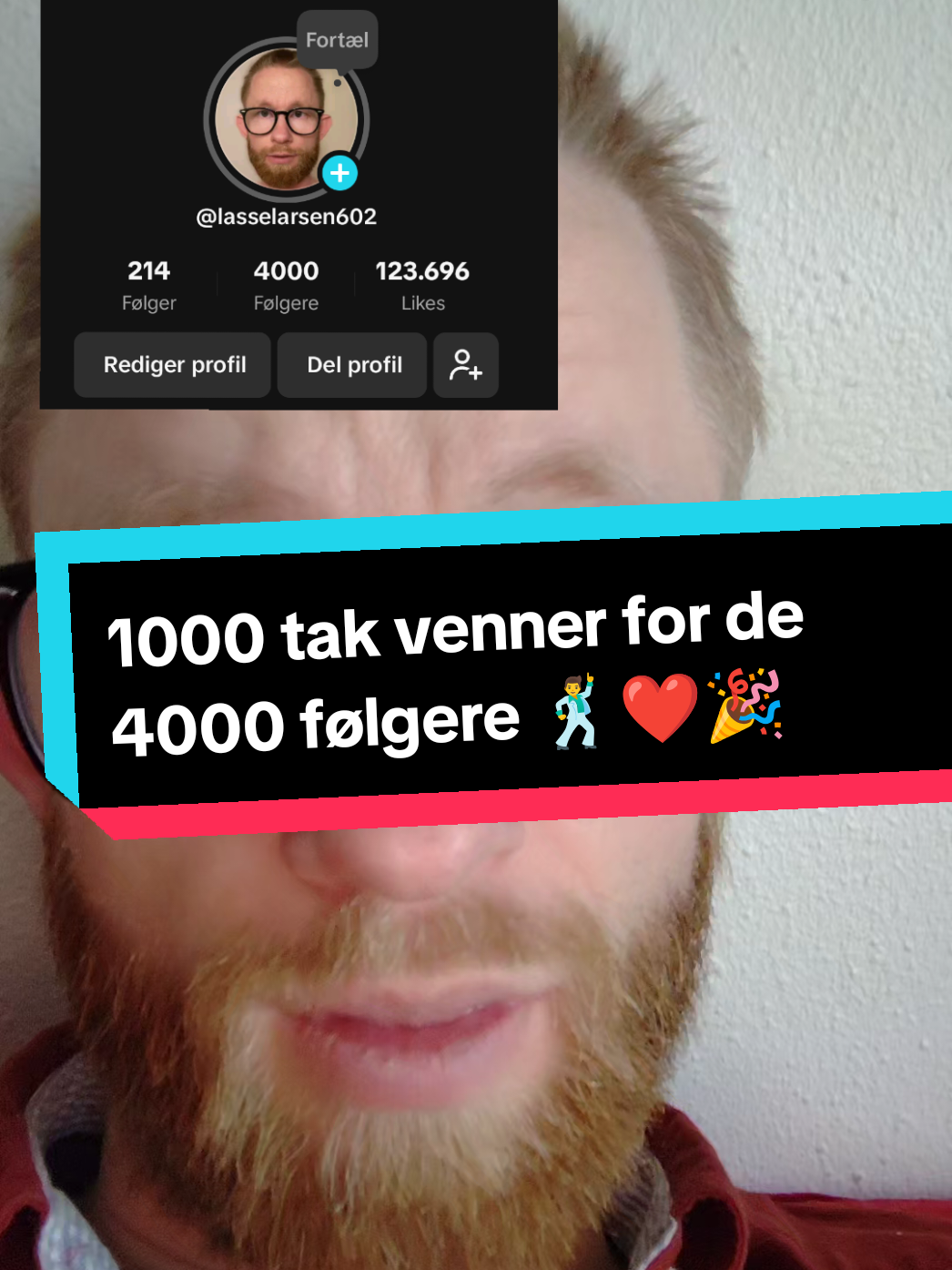 1000 tak venner for de 4000 følgere 🕺❤️🎉🥰