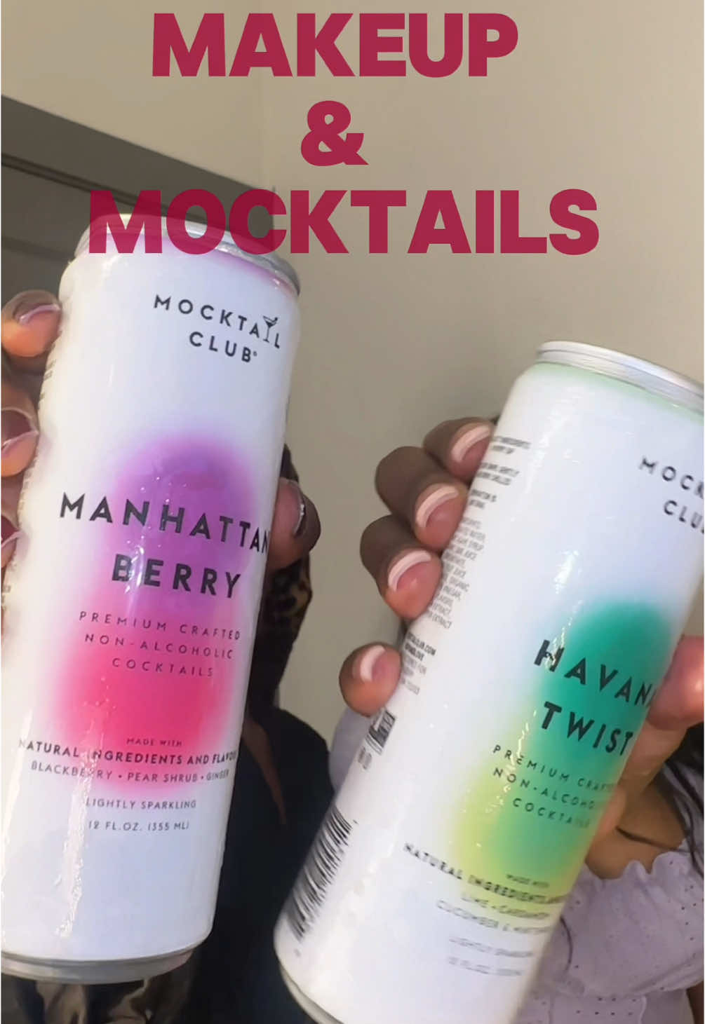 what do you drink or snack on while getting ready? 😌 btw what is this sound 😂 love these canned mocktails from @Mocktail Club @The Lobby 