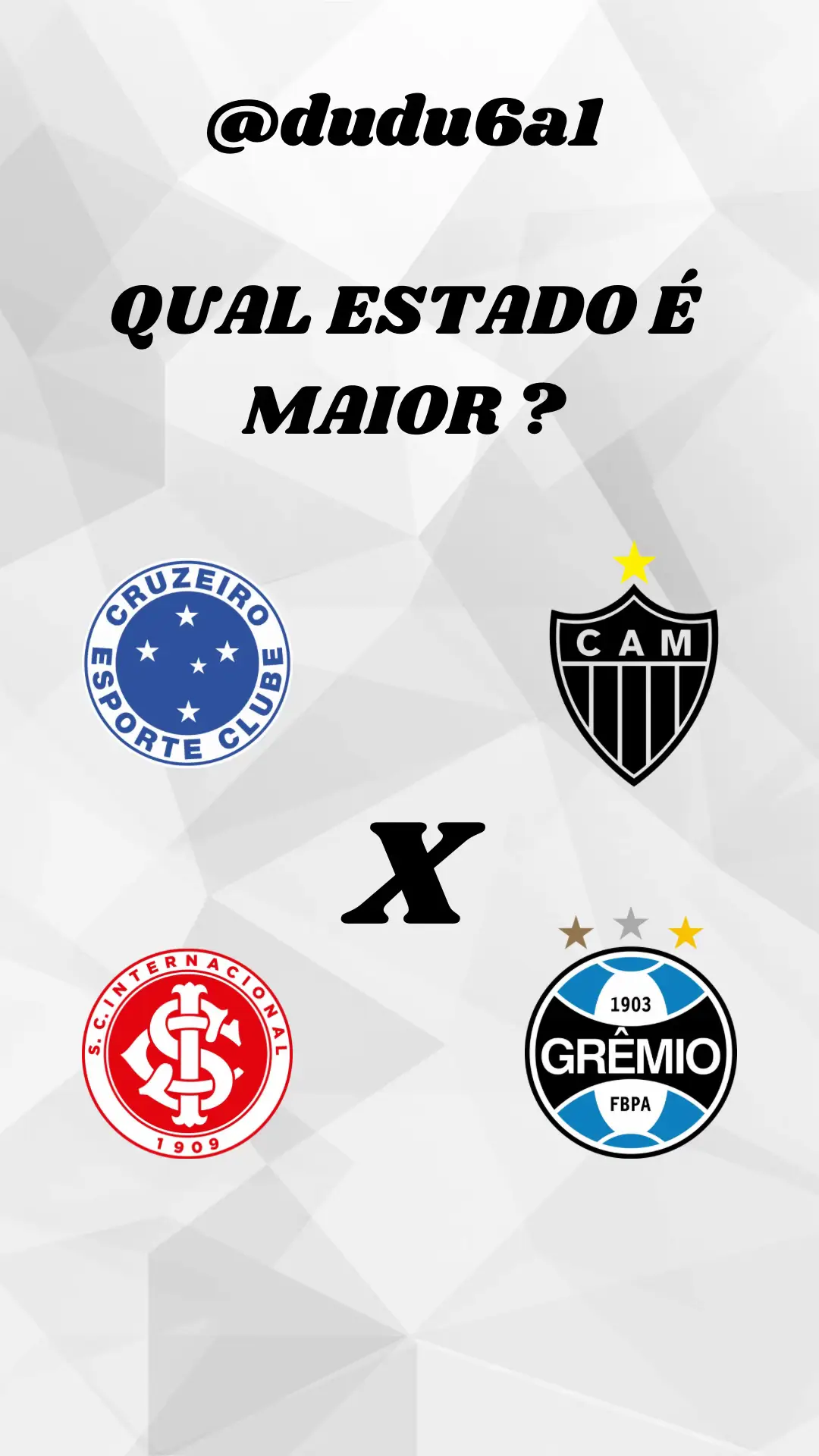 Deixem nos comentários a opinião de vocês sobre qual dupla é a maior, quero ver essa disputa !! #grenal #gremio #inter #cruzeiro #atleticomineiro #futebol #disputa #classicosbrasileiros #fyp 