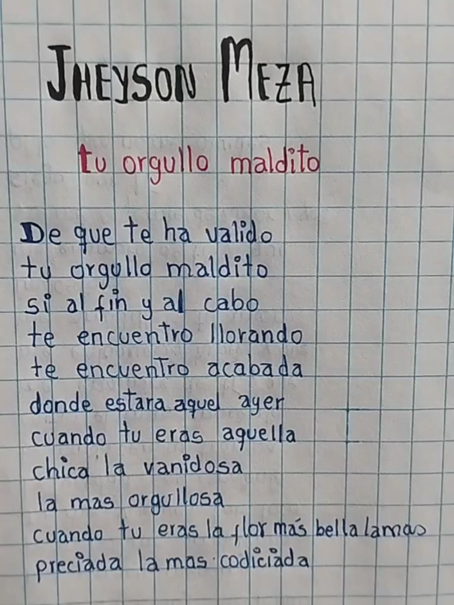 Jheyson Meza - tu orgullo maldito 🖋️❤️🎵 #jheysonmeza #tuorgullomaldito #tuorgullo #amor #desamor #baila #canta #sentimiento #zapateado #vida #vanidosa #paratiiiiiiiiiiiiiiiiiiiiiiiiiiiiiii #tiktokviral #soyletra #tik_tok #fyp #fypシ゚ 