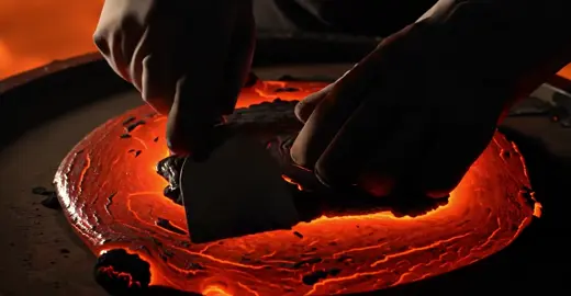 Wore gloves. Don’t like them. #asmr #asmrsounds #satisfying #slime #lava #moltenlava #ai #fyp 