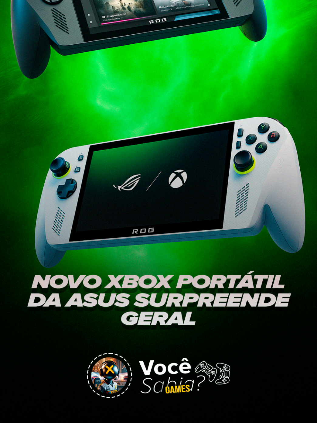🚨 VOCÊ VIU ISSO? A Asus e a Microsoft anunciaram o ROG Xbox Ally, o portátil gamer que pode mudar tudo! Com tela de 120Hz, Game Pass e potência de sobra, ele chega no fim de 2025 pra bater de frente com o Steam Deck! Já quer um? 👀🔥 #xboxbrasil #portatilgamer #tecnologiabrasil #curiosidades #mundogamer #sabiaque 