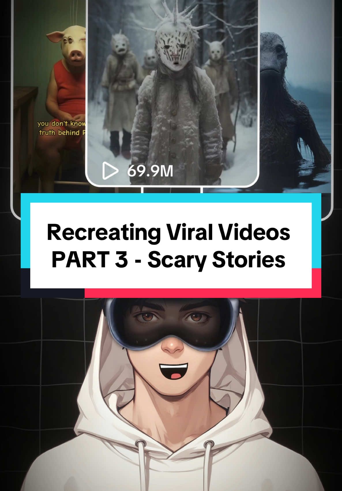 Recreating Viral Videos Part 3, How to Make AI-generated Scary Stories 👽🤔 #tiktokautomation #ai #aitools #contentcreator #makemoneyontiktok 