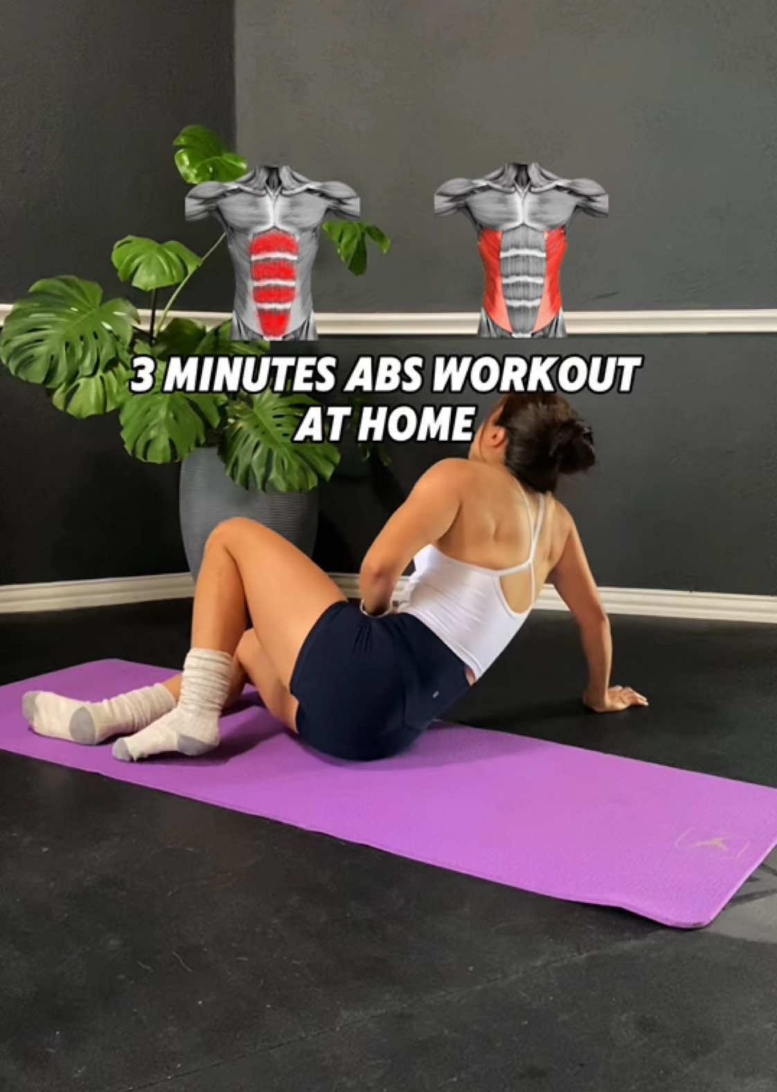 3-Minute Abs Workout at Home - Follow Along! Ready to feel the burn? #abs #core #homeworkout #workouttips #fitnesstips